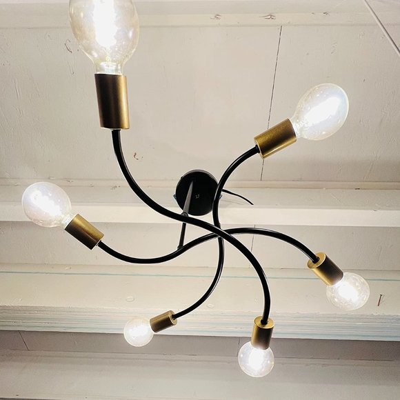 YORN KUNG Sputnik Chandelier Light Fixture ❇ 6-Light ❇ NEW IN BOX!! - Picture 5 of 12